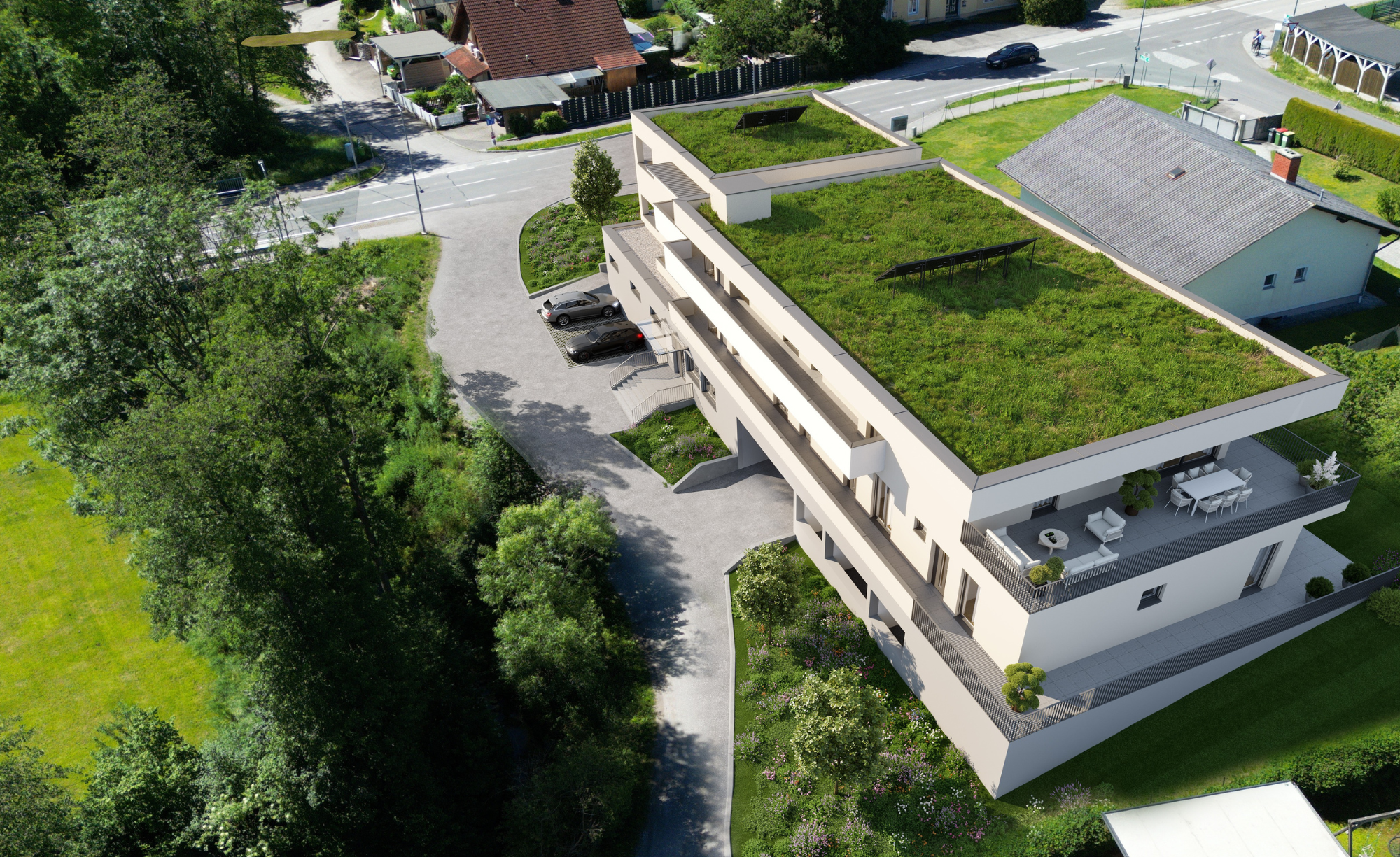 Außenvisualisierung Fassade Hart bei Graz Außenvisualisierung Fassade Hart bei Graz